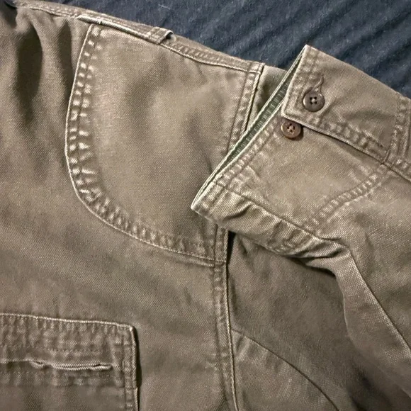 L.L. Bean Brown Canvas Field Coat With Corduroy Collar and Removable Lining - Picture 4 of 11